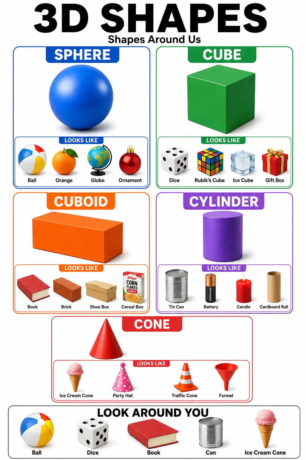 3D Shapes: Shapes Around Us