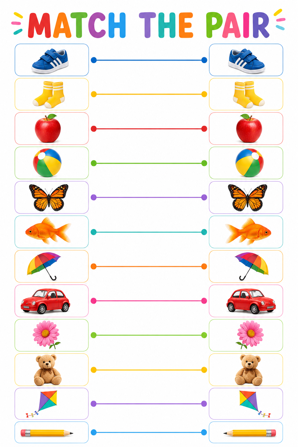 Match the Pair Chart (Nursery)