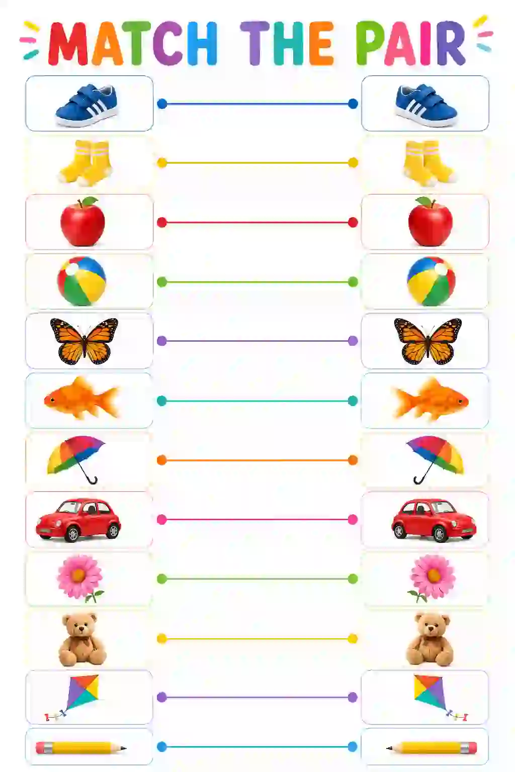 Match the Pair Chart (Nursery)