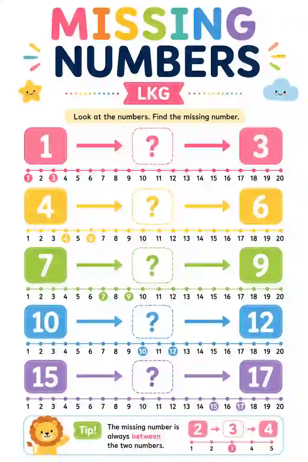 Missing Numbers Basics Chart (LKG)