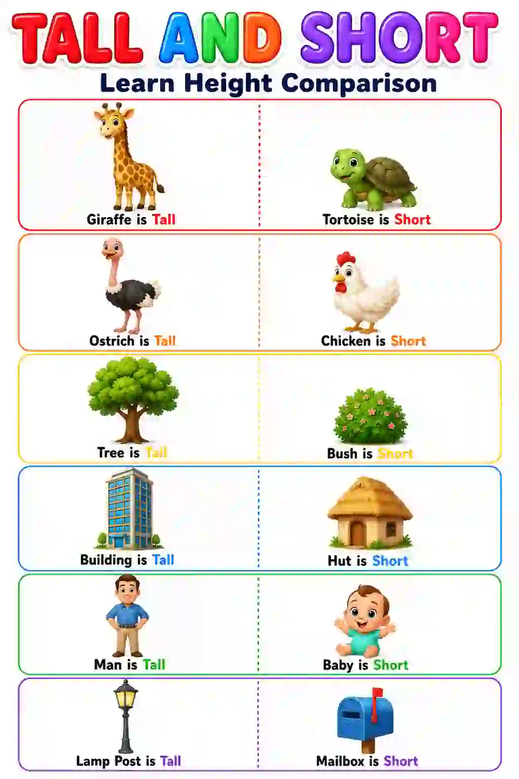 Tall and Short Chart