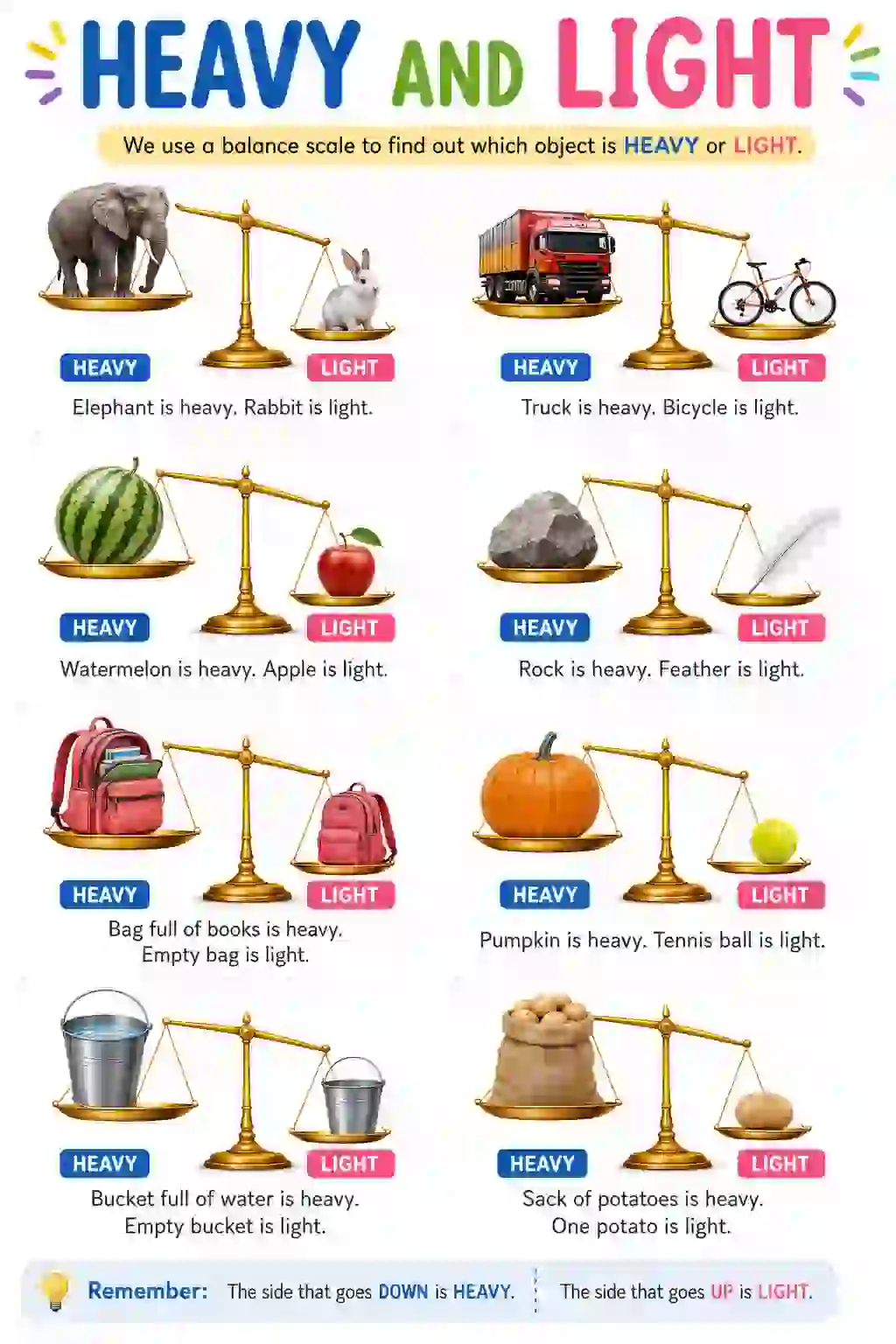 Heavy and Light Chart